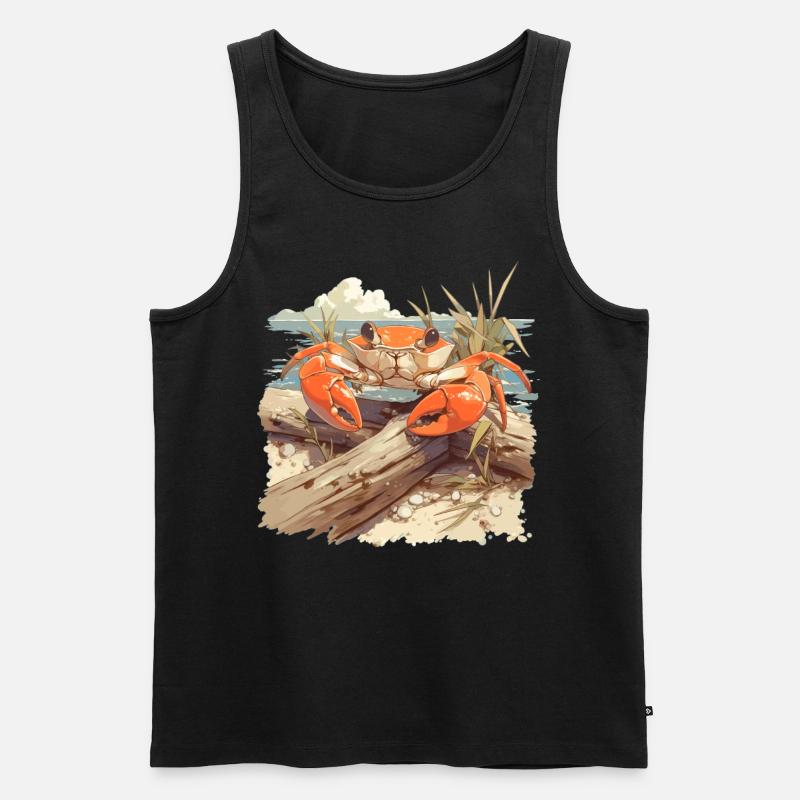 Krabbe Krabben - Männer Premium Bio Tank Top - Schwarz