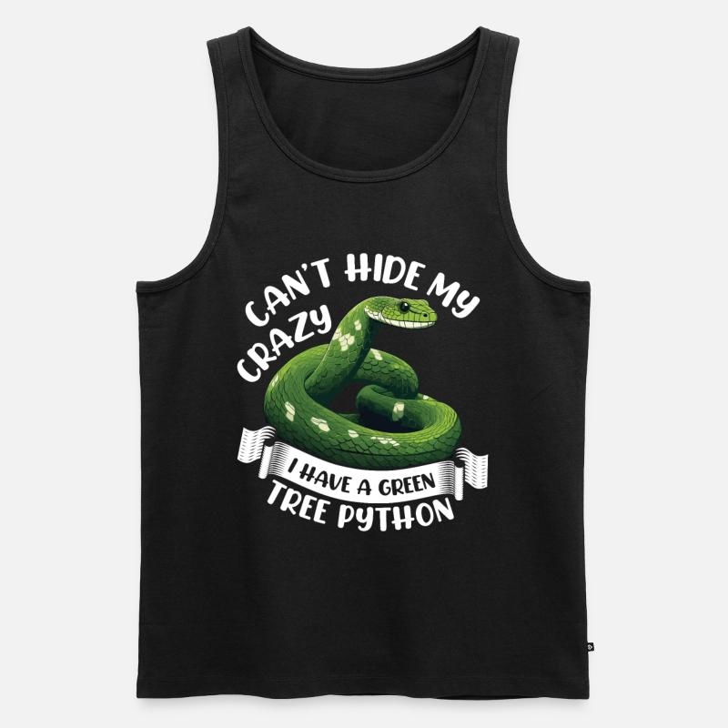 Green Tree Python - Männer Premium Bio Tank Top - Schwarz