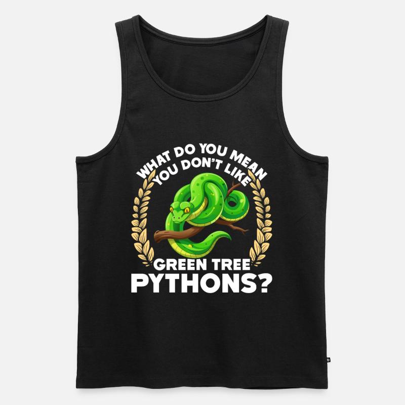 Python arborescent vert - Débardeur bio Premium Homme - noir