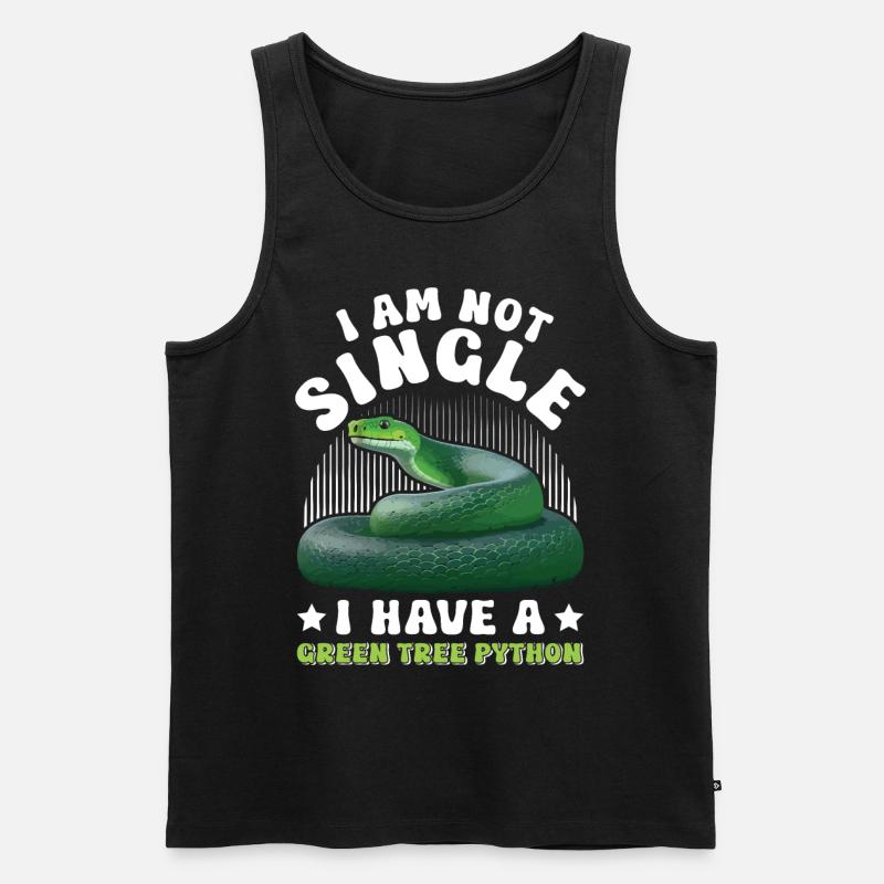 Green Tree Python - Männer Premium Bio Tank Top - Schwarz
