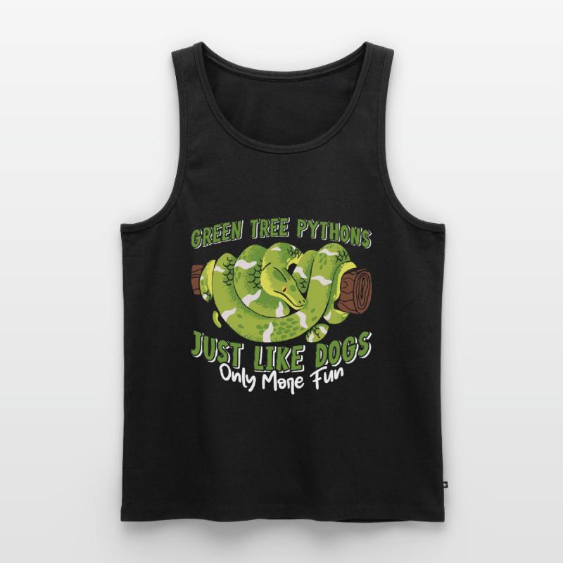 Green Tree Python Men's Premium Organic Tank Top