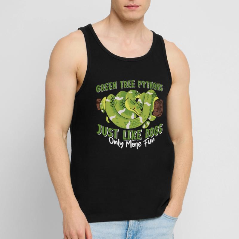 Green Tree Python Men's Premium Organic Tank Top