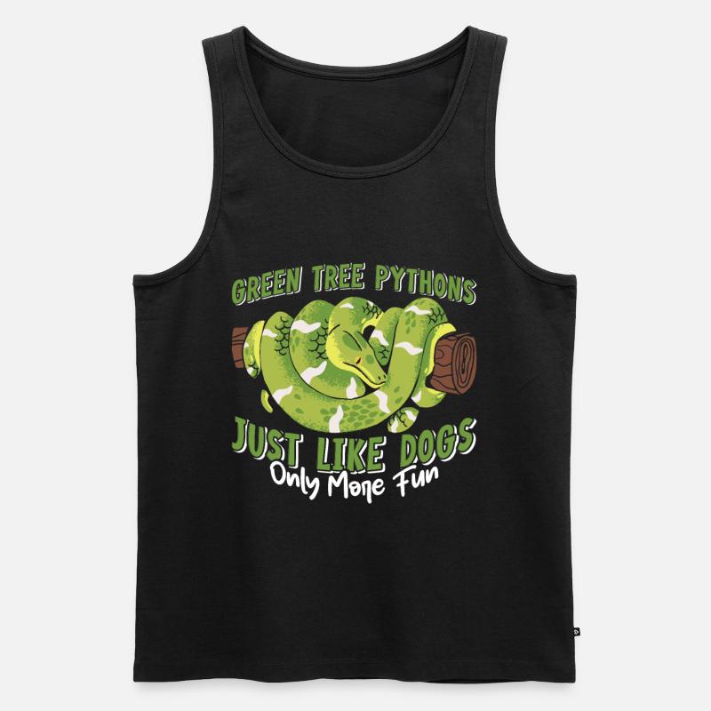 Green Tree Python - Men's Premium Organic Tank Top - black