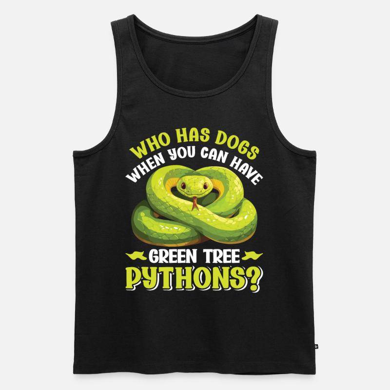 Green Tree Python - Men's Premium Organic Tank Top - black