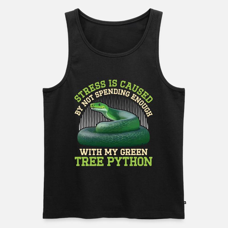 Python arborescent vert - Débardeur bio Premium Homme - noir