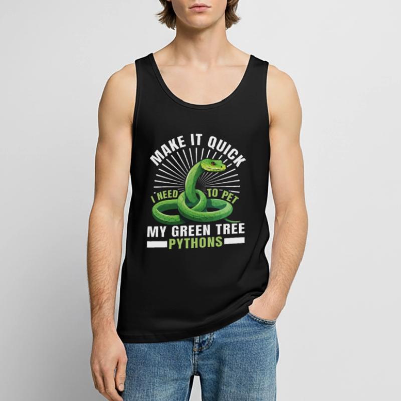 Python arborescent vert Débardeur bio Premium Homme