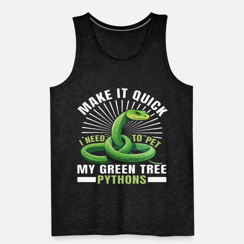 Green Tree Python Men's Premium Organic Tank Top