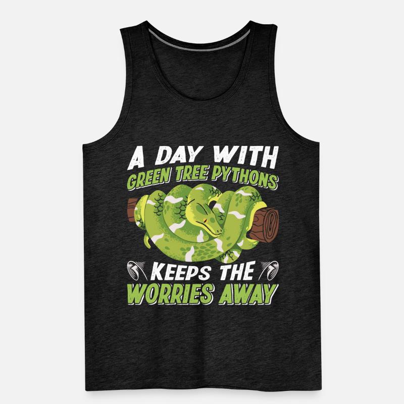 Python arborescent vert Débardeur bio Premium Homme