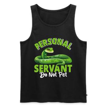 Green Tree Python - Men's Premium Organic Tank Top - black - Front - AI Model Male 178 light (178cm)