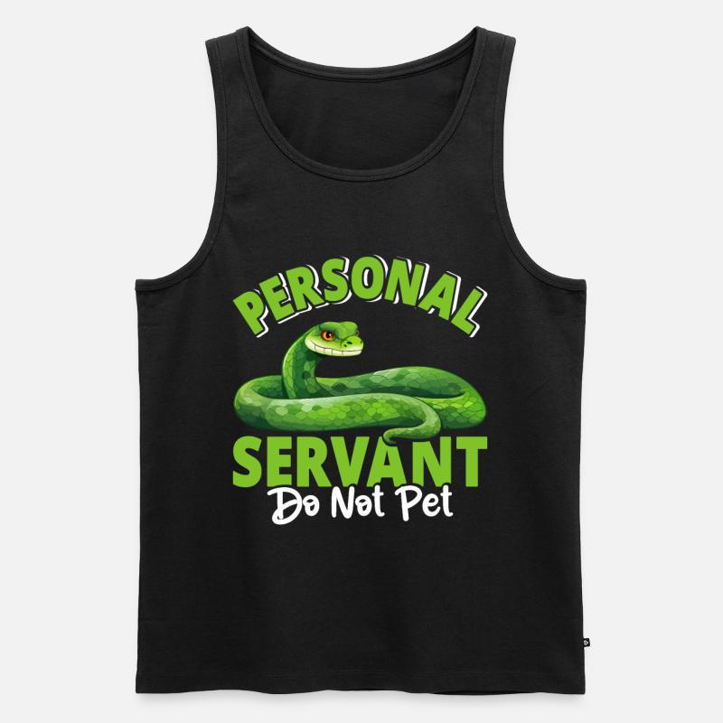 Green Tree Python - Men's Premium Organic Tank Top - black