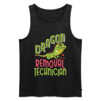 Iguana lustiger Spruch - Männer Premium Bio Tank Top - Schwarz - Vorne - AI Model Male 178 light (178cm)