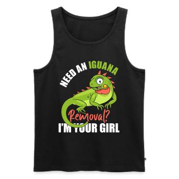 Iguana lustiger Spruch - Männer Premium Bio Tank Top - Schwarz - Vorne - AI Model Male 178 light (178cm)