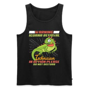 Iguana lustiger Spruch - Männer Premium Bio Tank Top - Schwarz - Vorne - AI Model Male 178 light (178cm)