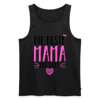Meilleure maman du monde - Débardeur bio Premium Homme - noir - Devant - Michal (187cm)