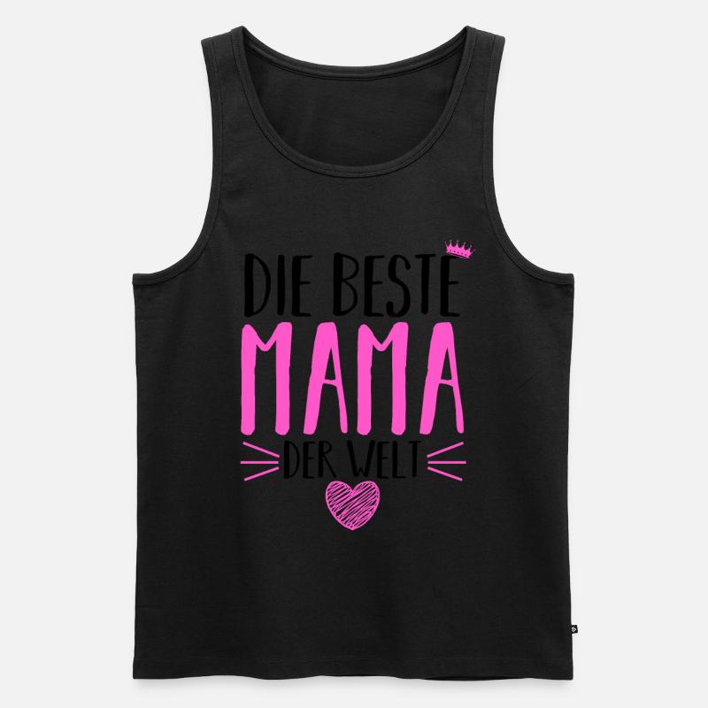 Beste Mama Der Welt - Männer Premium Bio Tank Top - Schwarz