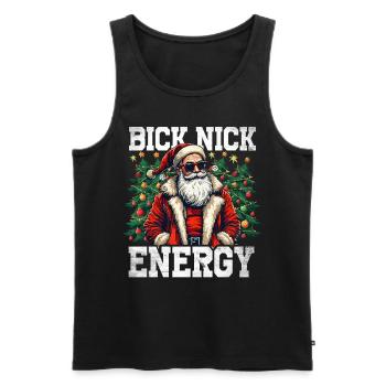 Big Nick Energy Drôle Père Noël Noël - Débardeur bio Premium Homme - noir - Devant - Michal (187cm)