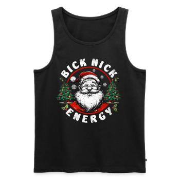 Big Nick Energy Drôle Père Noël Noël - Débardeur bio Premium Homme - noir - Devant - Michal (187cm)