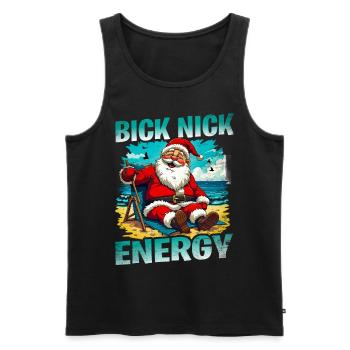 Big Nick Energy Drôle Père Noël Noël - Débardeur bio Premium Homme - noir - Devant - Michal (187cm)
