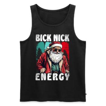 Big Nick Energy Drôle Père Noël Noël - Débardeur bio Premium Homme - noir - Devant - Michal (187cm)