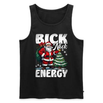 Big Nick Energy Drôle Père Noël Noël - Débardeur bio Premium Homme - noir - Devant - Michal (187cm)