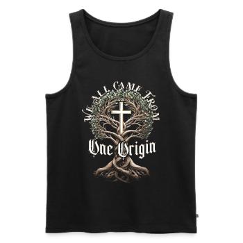 Ahnenforscher Genealogie Ahnenforschung Religion - Männer Premium Bio Tank Top - Schwarz - Vorne - AI Model Male 178 light (178cm)