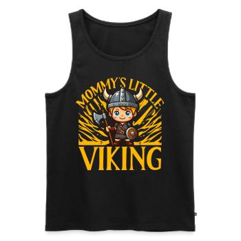 Mamas kleiner Wikinger - Männer Premium Bio Tank Top - Schwarz - Vorne - AI Model Male 178 light (178cm)