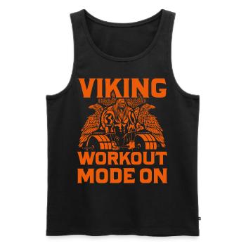 Viking Workout Modus Ein - Männer Premium Bio Tank Top - Schwarz - Vorne - Michal (187cm)