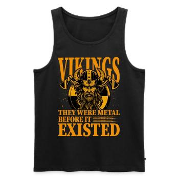 Vikings, ils étaient du métal avant qu’il n’existe - Débardeur bio Premium Homme - noir - Devant - Michal (187cm)