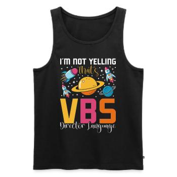 École biblique de vacances, VBS - Débardeur bio Premium Homme - noir - Devant - AI Model Male 178 light (178cm)