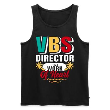 École biblique de vacances, VBS - Débardeur bio Premium Homme - noir - Devant - AI Model Male 178 light (178cm)