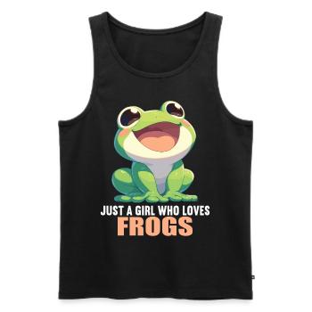 Frosch Frösche - Männer Premium Bio Tank Top - Schwarz - Vorne - AI Model Male 178 light (178cm)
