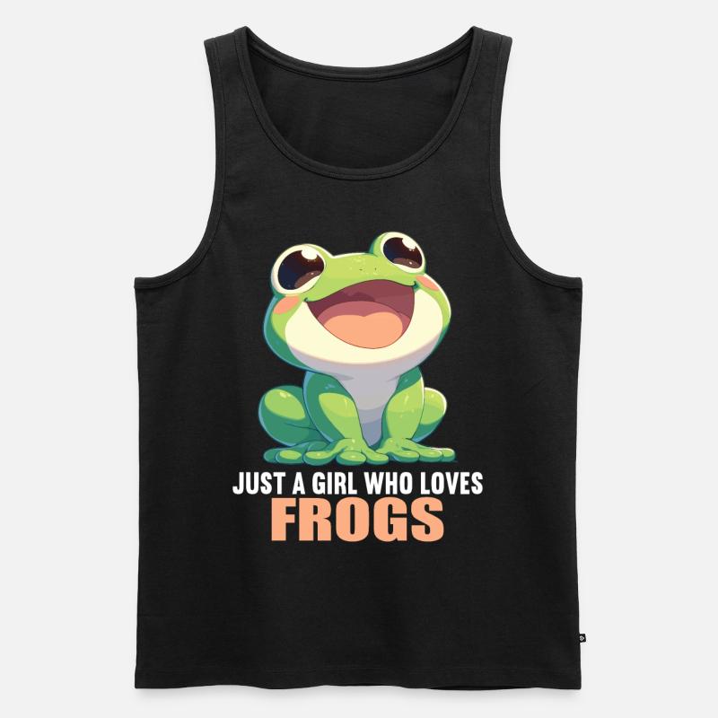 Frosch Frösche - Männer Premium Bio Tank Top - Schwarz