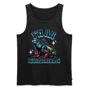Iguana - Men's Premium Organic Tank Top - black - Front - AI Model Male 178 light (178cm)