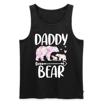 Daddy Bear - Männer Premium Bio Tank Top - Schwarz - Vorne - AI Model Male 178 light (178cm)