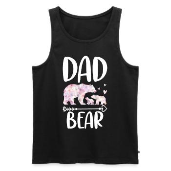 Dad Bear - Men's Premium Organic Tank Top - black - Front - Michal (187cm)