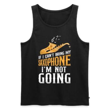 Saxophones If I Can't Bring My - Men's Premium Organic Tank Top - black - Front - AI Model Male 178 light (178cm)