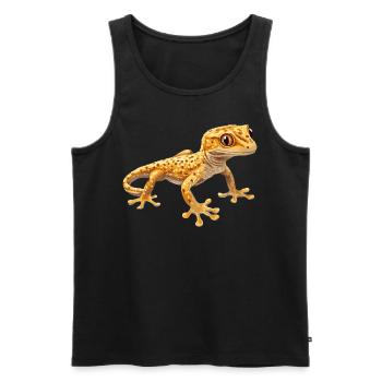 Geckos Gecko - Männer Premium Bio Tank Top - Schwarz - Vorne - AI Model Male 178 light (178cm)