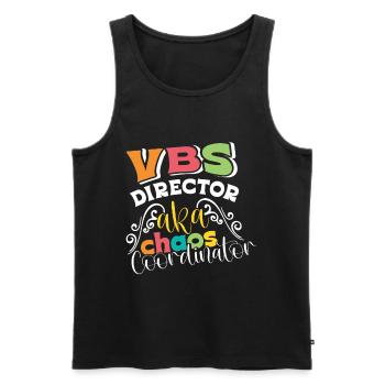 École biblique de vacances, VBS - Débardeur bio Premium Homme - noir - Devant - AI Model Male 178 light (178cm)