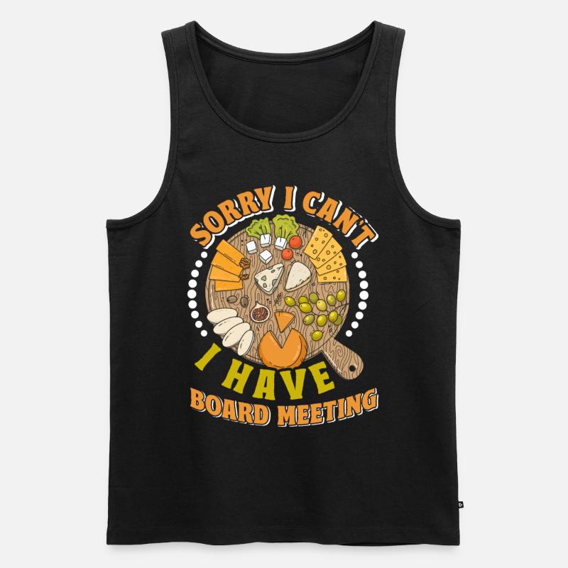 Funny Charcuterie Board - Männer Premium Bio Tank Top - Schwarz