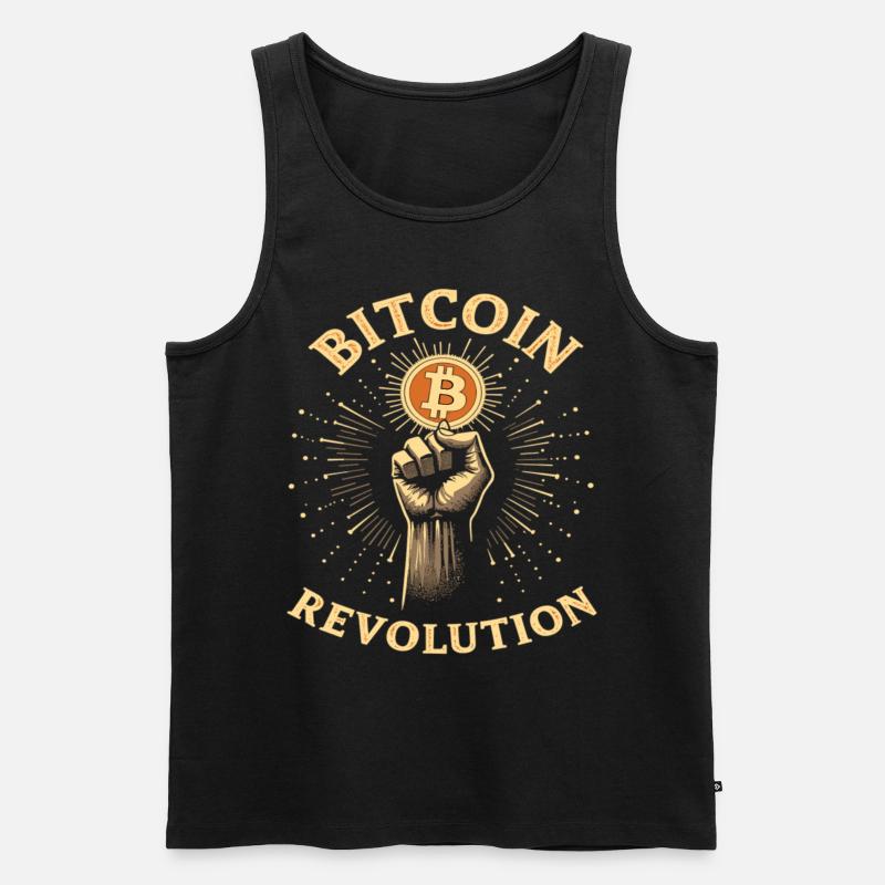 Bitcoin Revolution - Männer Premium Bio Tank Top - Schwarz