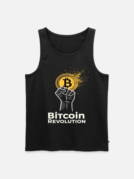 Bitcoin Revolution - Männer Premium Bio Tank Top - Schwarz
