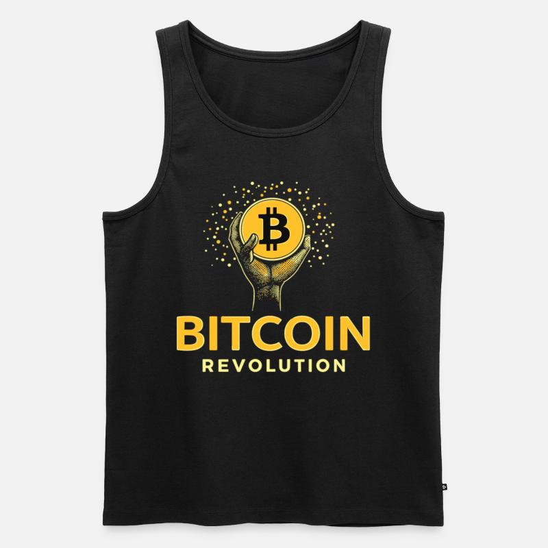 Bitcoin Revolution - Männer Premium Bio Tank Top - Schwarz
