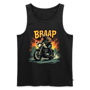 Moto Moto Moto Machine - Débardeur bio Premium Homme - noir - Devant - Michal (187cm)