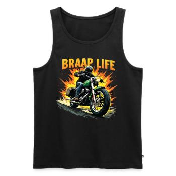 Moto Moto Moto Machine - Débardeur bio Premium Homme - noir - Devant - Michal (187cm)