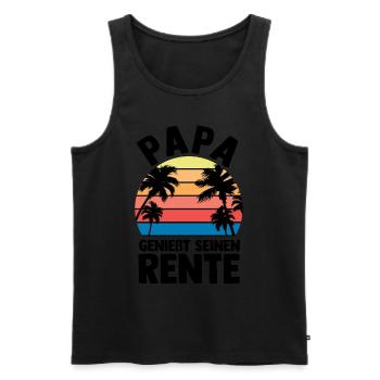 Vacation Vacationer Father Dad - Men's Premium Organic Tank Top - black - Front - Michal (187cm)