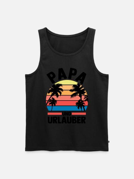 Vacation Vacationer Father Dad - Men's Premium Organic Tank Top - black