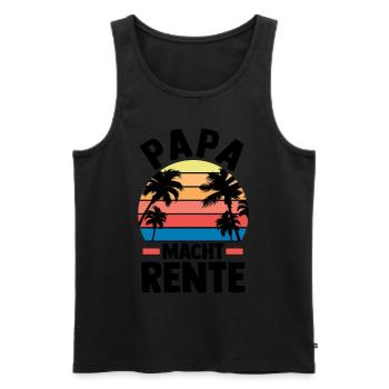 Urlaub Urlauber Vater Papa - Männer Premium Bio Tank Top - Schwarz - Vorne - Michal (187cm)