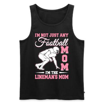 Maman de football La mère du monteur de ligne Maman de football - Débardeur bio Premium Homme - noir - Devant - Michal (187cm)