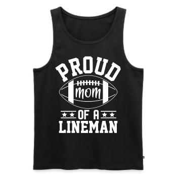 Proud Mom of a Lineman Football Lineman Mom - Men's Premium Organic Tank Top - black - Front - Michal (187cm)