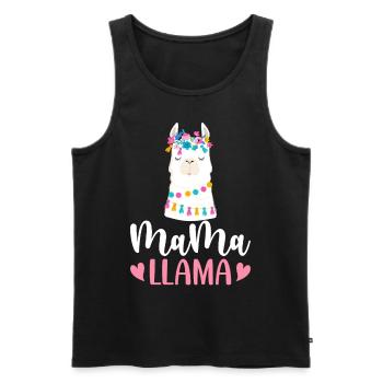 Mama Llama Llama Alpaca Mama - Men's Premium Organic Tank Top - black - Front - AI Model Male 178 light (178cm)